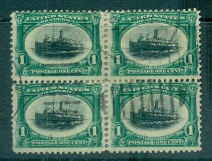 USA-1901-Sc294-1c-Pan-American-Exposition-blk-4-FU-lot67224