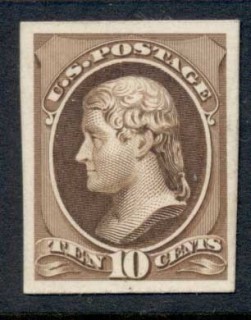 USA-1870-Sc209P4-10c-Jefferson-Plate-proof-on-card