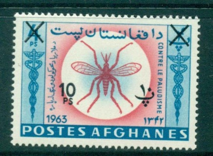 Afghanistan-1964-Anti-Malaria-10p-on-40-Opt-MLH-lot30961