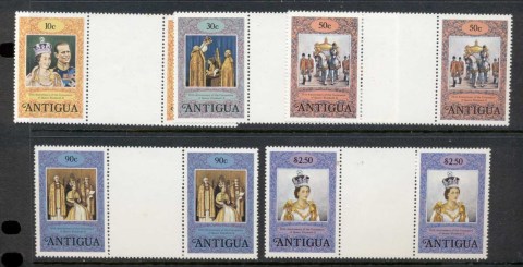 Antigua-1978-QEII-Coronation-25th-Anniversary-Gutter-prs-MUH