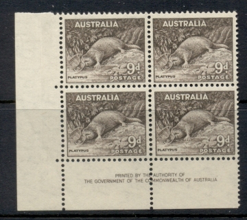 Australia-1937-46-Platypus-Perf-14x15-Imprint-blk4-MLH