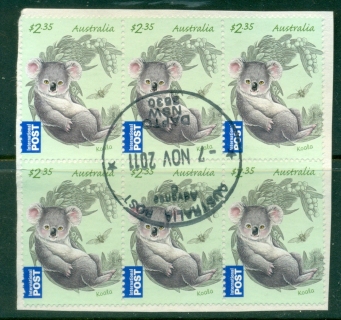 Australia-2011-International-2-35-Koala-blk6-on-piece-FU