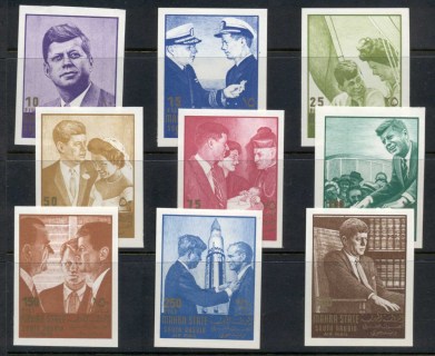 Aden-Mahra-State-1967-Mi16-24b-JFK-Kennedy-IMPERF-MLH