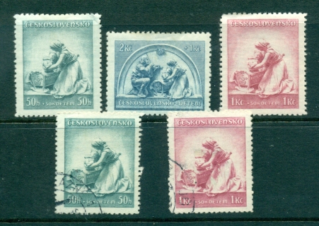 Czechoslovakia-1937-Charity-MLH-FU-lot41056