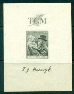 Czechoslovakia-1938-88th-Anniv-birth-of-masaryk-MS-Light-tone-spots