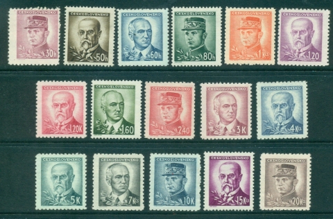 Czechoslovakia-1945-47-National-Heroes-16MUH-lot38073