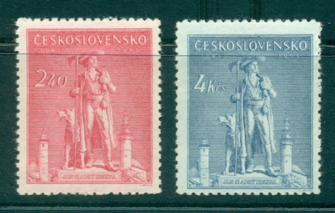 Czechoslovakia-1945-Jan-Sladky-Kozina-MUH-lot38072