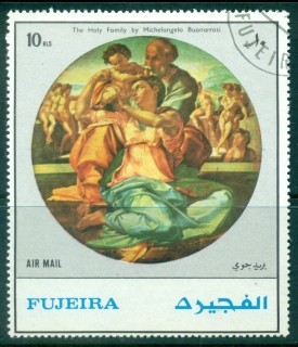 Fujeira-1972-Mi1530-Holy-Family-Painting-by-Michaelangelo-CTO