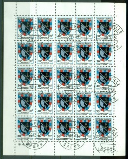 Gabon 1972 Town Arms 30f sheet