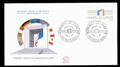 France-1989-Arch-Meeting-of-Leaders-FDC