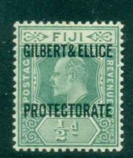 Gilbert-Ellice-Is-1911-1-2d-Protectorate-Opt-on-Fiji-MUH-lot43468