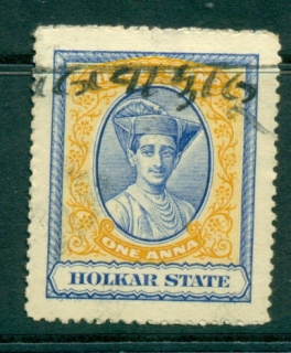 Holkar-State-1940s-Revenue-1a-yellow-blue-lot36756