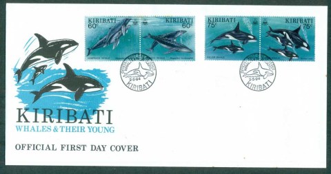 Kiribati-1994-Whales-their-Young-FDC-lot70963