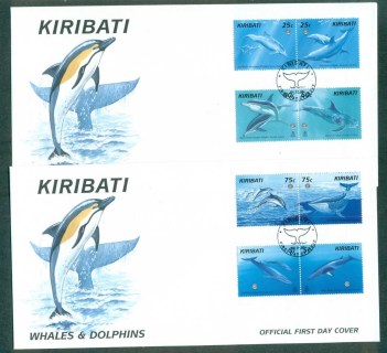 Kiribati-1998-Whales-Dolphins-2xFDC-lot70970