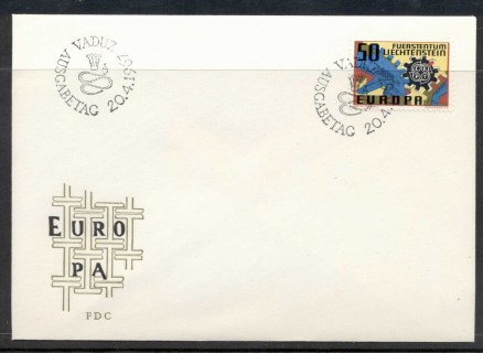 Liechtenstein-1967-Europa-Cogwheels-FDC