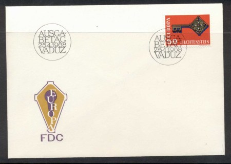 Liechtenstein-1968-Europa-Key-with-Emblem-FDC