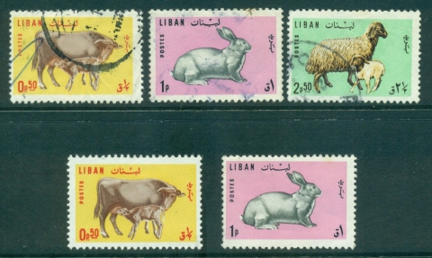 Lebanon-1965-Animals-MLH-FU-lot36981