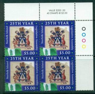 Norfolk-Is-2005-5-Legislative-Assembly-Corner-Block-4-MUH-lot21518