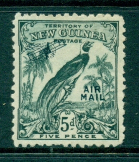 New-Guinea-1932-4-5d-Undated-Bird-of-Paradise-Airmail-Opt-FU-Lot29264