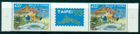 Wallis-Futuna-1993-Taipei-93-Stamp-Exhibition-pair-label-MUH