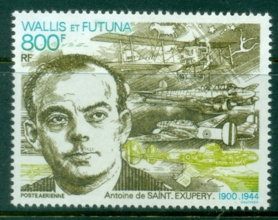 Wallis-Futuna-1994-Antoine-de-Saint-Exupery-Aviator-Muh