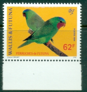 Wallis-Futuna-1994-Birds-Parrots-MUH