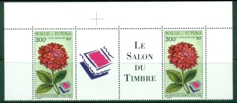 Wallis-Futuna-1994-European-Stamp-Salon-Paris-pair-labels-MUH