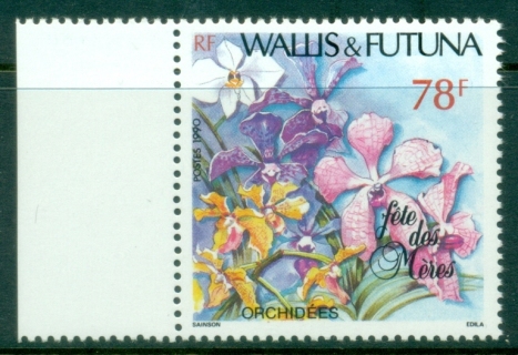 Wallis-Futuna-1990-Flowers-Orchids-MUH