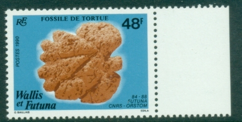 Wallis-Futuna-1990-Fossilised-Tortoise-MUH