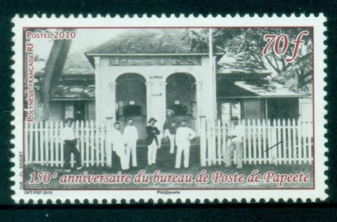 French-Polynesia-2010-Papeete-Post-Office-150th-Anniversary-MUH