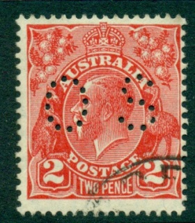 Australia-KGV-Head-2d-Red-Die-III-Small-Multi-Wmk-Perf-135x12-jpg-5-Perf-OS-FU-lot25030