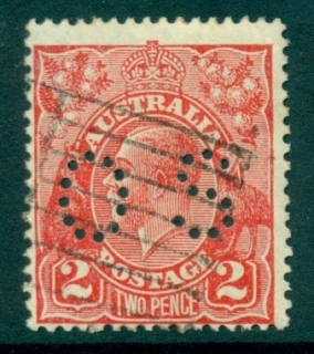 Australia-KGV-Head-2d-Red-Small-Multi-Wmk-Perf-135x12-jpg-5-Perf-OS-FU-lot21934