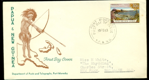 PNG-1963-Rabaul-10sh-FDC