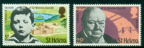 St-Helena-1974-Winston-Churchill-Birth-centenary-Muh