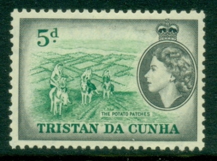 Tristan-da-Cunha-1954-58-QEII-Pictorial-Potato-Patches-5d-MLH