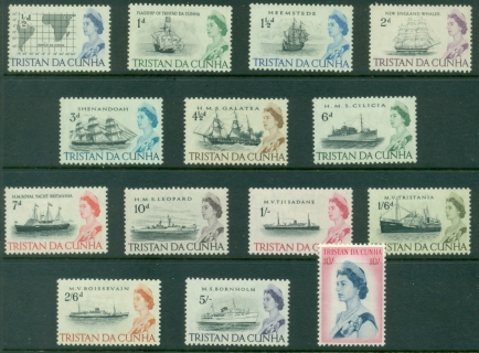 Tristan-da-Cunha-1965-QEII-Pictorials-Ships-MLH