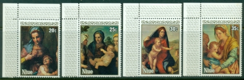 Niue-1980-Xmas-Virgin-Child-Paintings-MLH