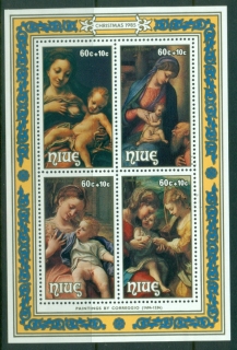 Niue-1985-Xmas-Paintings-by-Correggio-MS-MLH