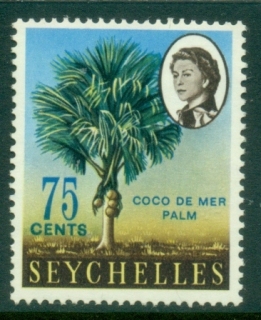 Seychelles-1962-69-QEII-Pictorial-75c-Coco-de-Mer-Palm-MLH