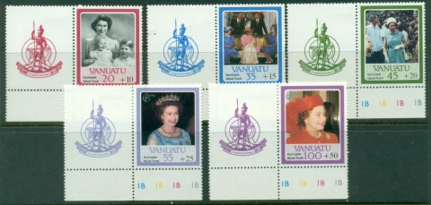 Vanuatu-1986-QEII-60th-Birthday-Surcharges-MLH