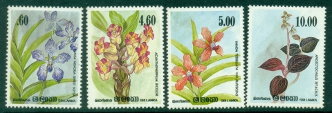 Sri-Lanka-1984-Flowers-Orchid-Circle-MLH