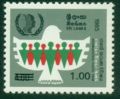 Sri-Lanka-1986-Surcharge-1R-on-4.60r-MLH