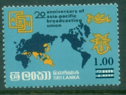 Sri-Lanka-1986-Surcharge-1r-on-7r-Map-MLH