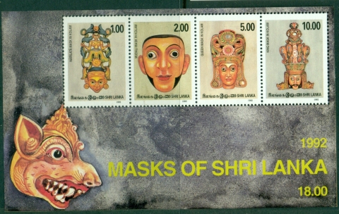 Sri-Lanka-1992-Masks-of-Sri-Lanka-MS-MLH