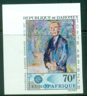 Dahomey-1967-Europ-Afrique-Konrad-Adenauer-IMPERF-MUH