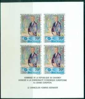 Dahomey-1967-Europ-Afrique-Konrad-Adenauer-MS-IMPERF-MUH