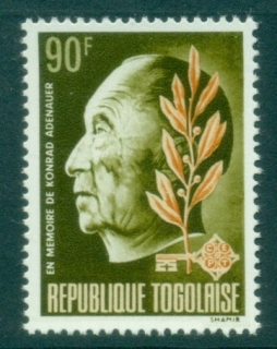 Togo-1968-Europ-Afrique-Konrad-Adenauer-MUH