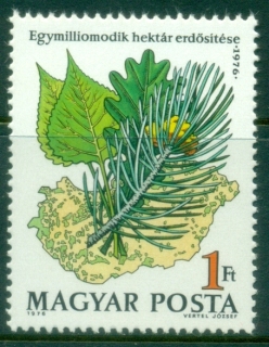 Hungary-1976-Millionth-hectare-of-reforestation-MUH