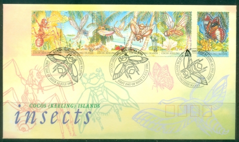 Cocos-Keeling-Is-1995-Insects-FDC