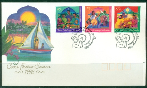 Cocos-Keeling-Is-1996-Festive-Season-FDC